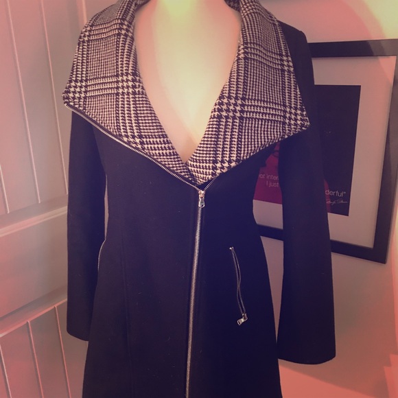 Guess Jackets & Blazers - Guess Black Wool Blend Winter Coat SzS